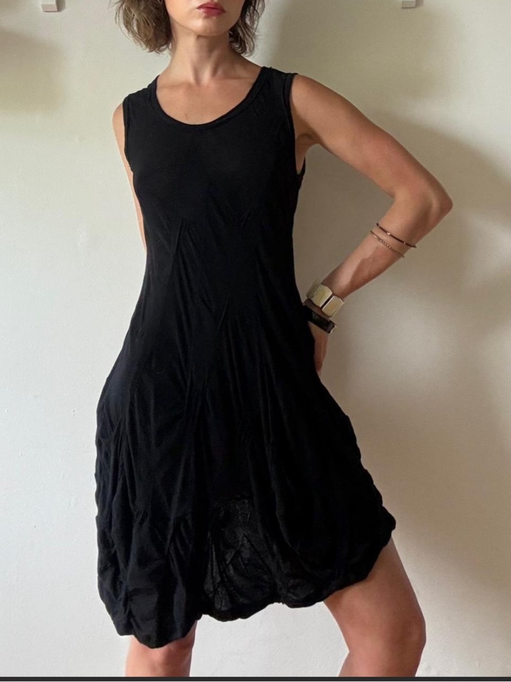 Asymetrical avant-garde mini-dress — Rundholz
